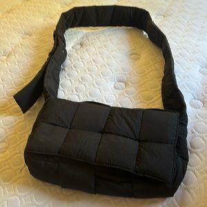 Crossbody puffer bag! Similar to a Balenciaga crossbody! Black! Like new!